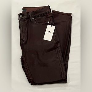 7 for Mankind Brown shiny jeans, new, size 29